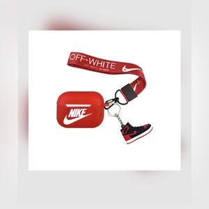 DESIGNER AIRPOD PRO SILICONE CASE WITH LANYARD & SHOE KEY CHAIN (3 piece set)